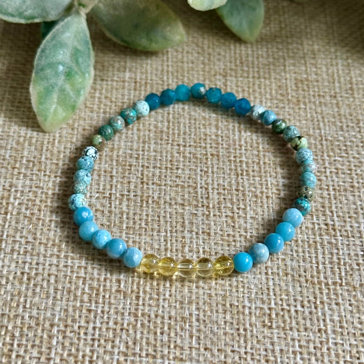 4mm Healing Crystal Bracelet for Happiness and Health, Beaded Gemstone Bracelet for Women and Men