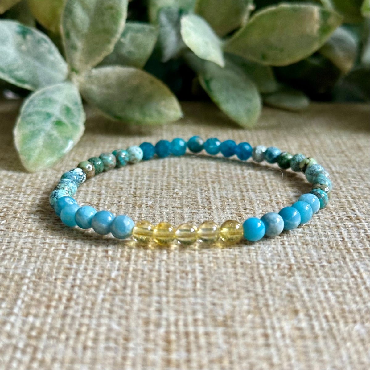 Happy & Healthy Tiny Gemstone Bracelet, Healing Wellness Bracelet, Crystal Bracelet, Spiritual Bracelet, Yoga Jewelry, Good Health Crystals