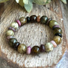 Green garnet and tourmaline gemstone bracelet for Harmony