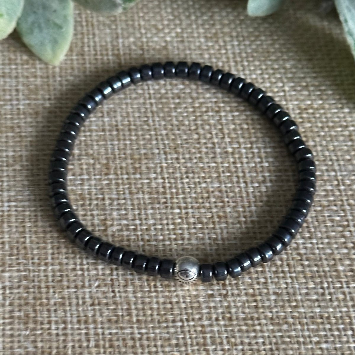 Energy Protection Bracelet With Hematite And Evil Eye