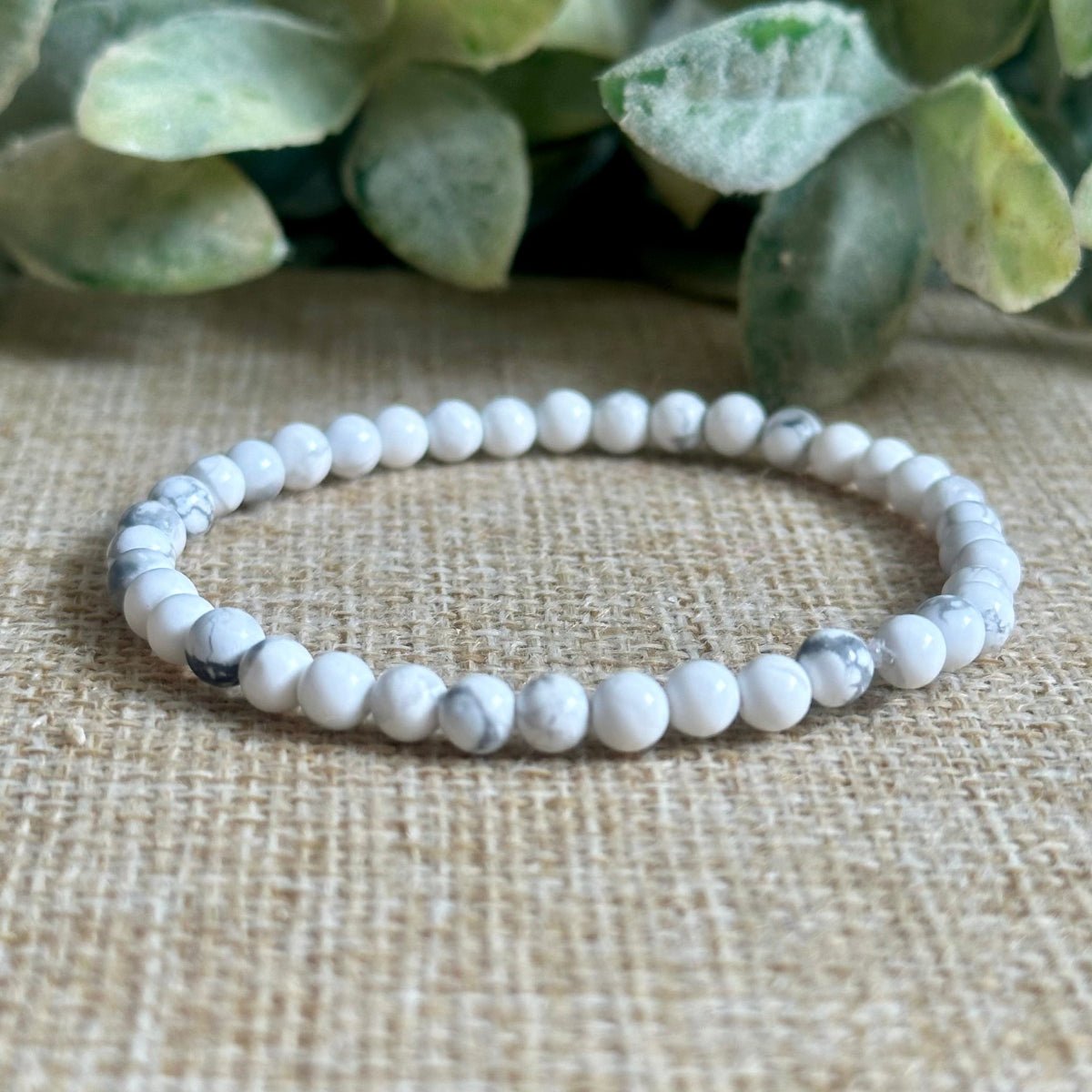 howlite bracelet 4mm delicate gemstone bracelet
calmness bracelet howlite anxiety relief jewelry