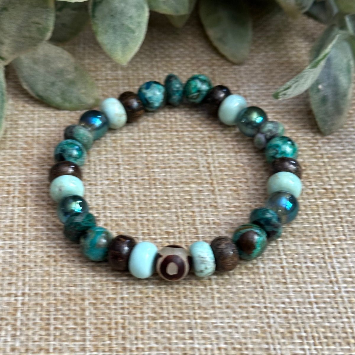 Gemstone Protection bracelet. Unisex Evil Eye Bracelet