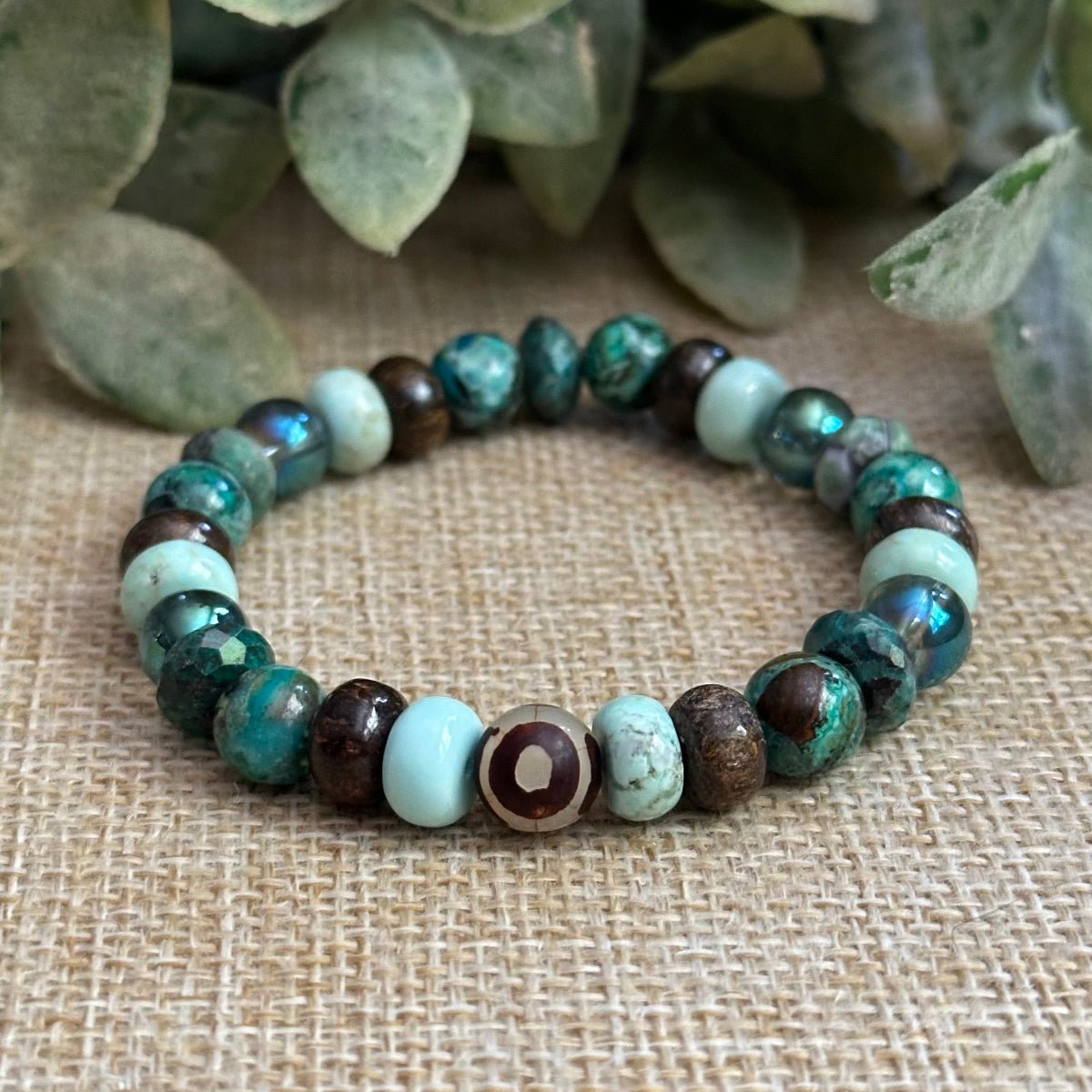 Crystal Protection Bracelet with Evil Eye. Negative Energy Protection Bracelet Men