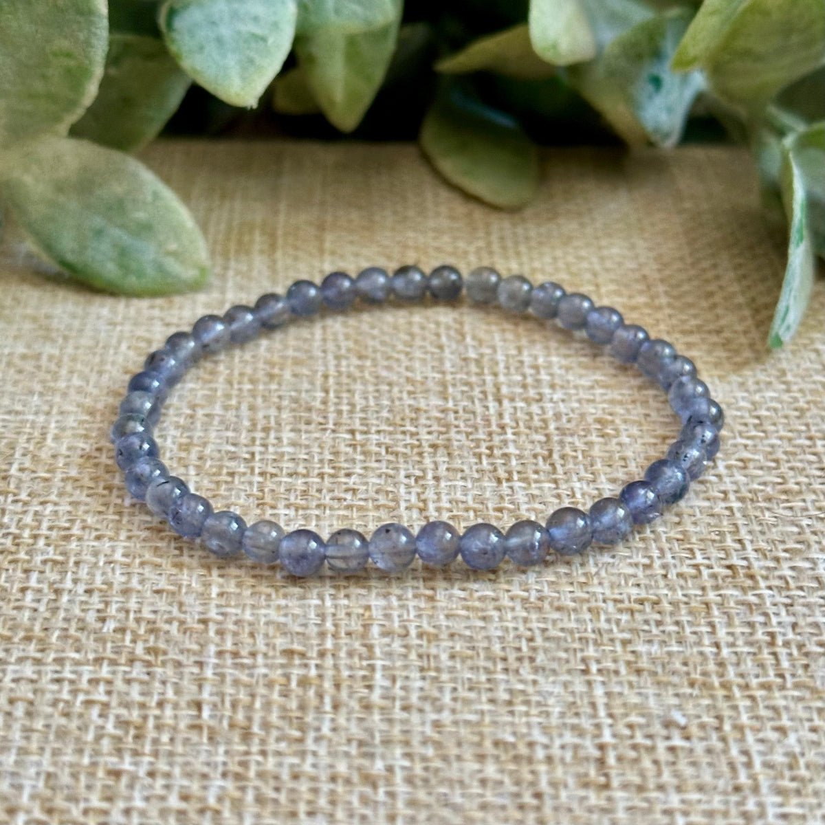 Iolite 4mm Stacking Crystal Bracelet