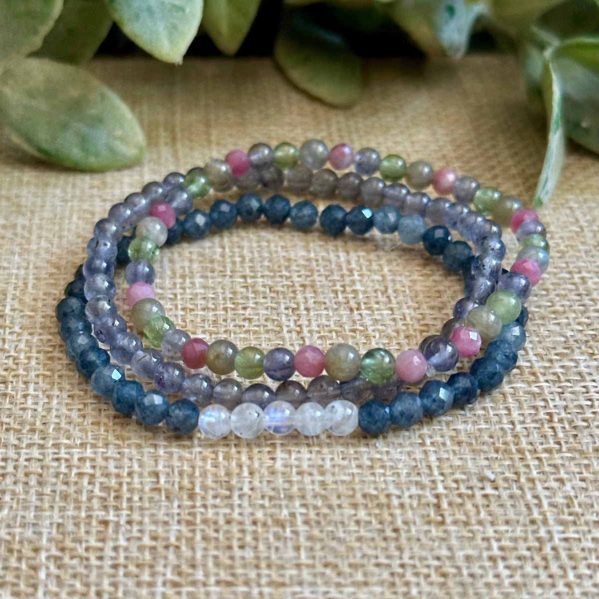 Dainty Stacking Crystal Gemstone Bracelets