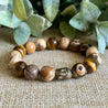 Jasper and TIgers Eye Buddha Bracelet