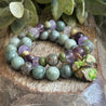 Super Seven, Jade, Amethyst Evil Eye Bracelet