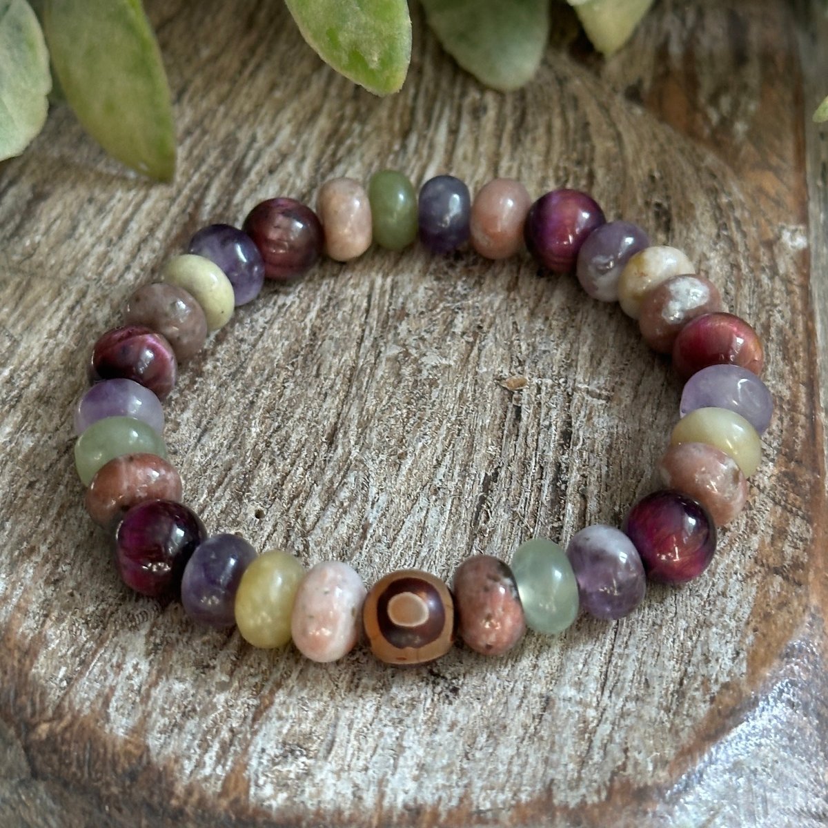 Karmic Energy Gemstones Crystals Beaded Bracelet