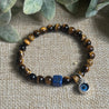 Protection Bracelet for Empaths with Silver Blue Evil Eye Charm