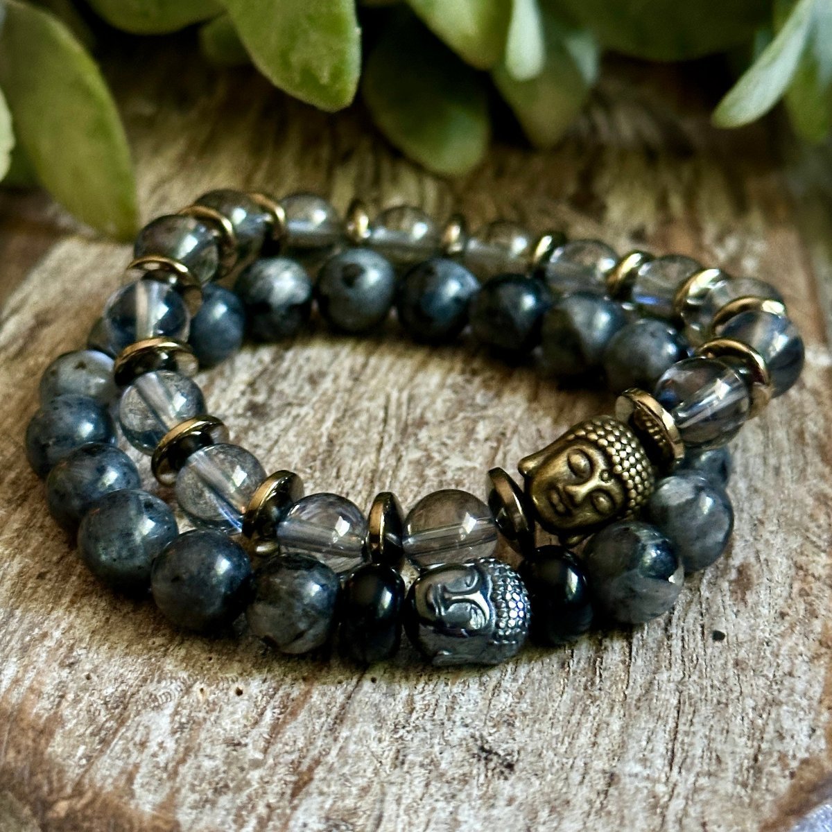 Gemstone Beaded Buddha Bracelets 