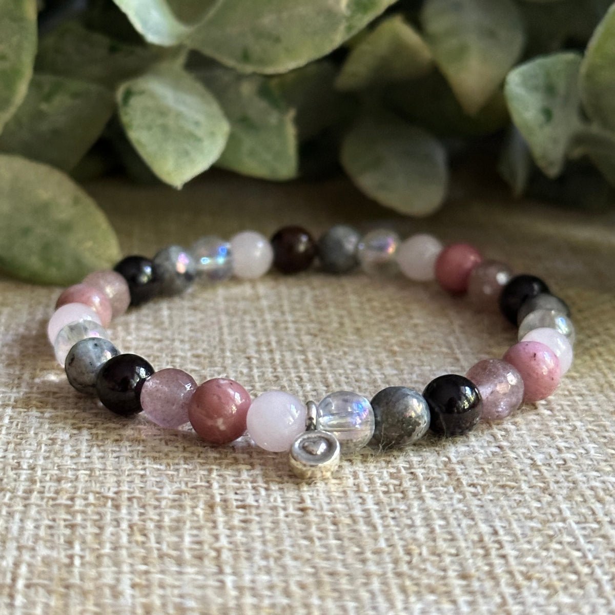 Love Spell Heart Charm Crystals bracelet