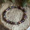 Super 7 and Unakite Gemstone Crystal Beaded Bracelet