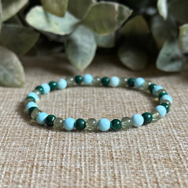 Mind Body Soul Healing bracelet, gemstone bracelet for health and balance