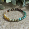Ombre Green to Gold Gemstone Bracelet for Abundance and Wealth Energy