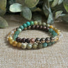 6mm Prosperity and Abundance Bracelet with Chrysoprase and Gold Hematite