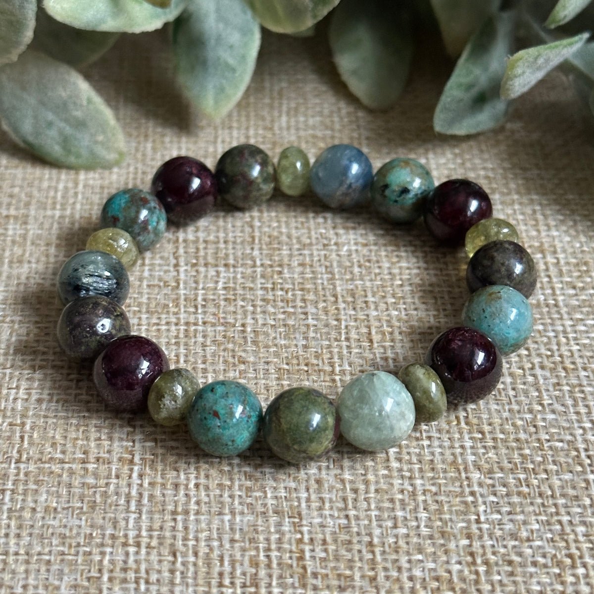 crystal bracelet, handmade grounding energy jewelry, agate bracelet