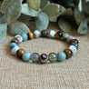 Next! moving forward bracelet, Chrysocolla and Tiger’s Eye healing bracelet,