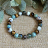 Ocean Aura Quartz letting go bracelet, DZI Agate protection bracelet