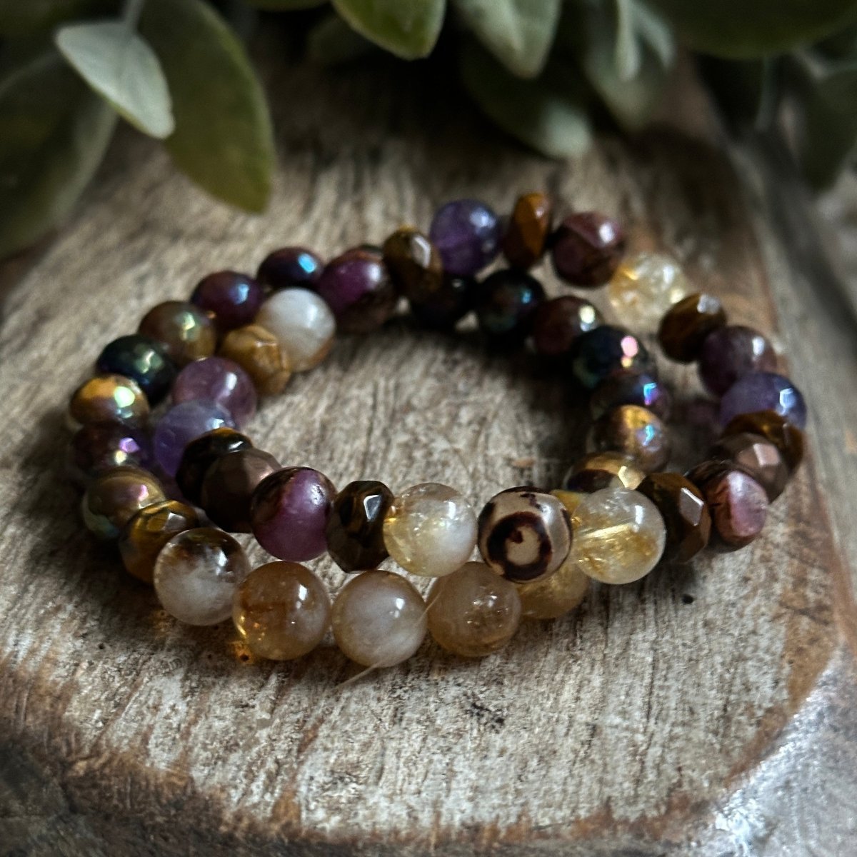 Gratitude And Abundance Prosperity Affirmation Gemstone Beaded Bracelets