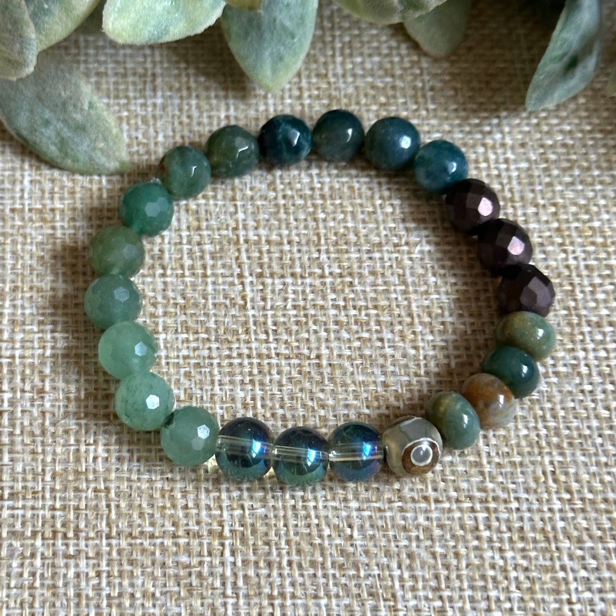 gratitude jewelry heart chakra grounding sacral energy balance handmade bracelet