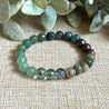 Hematite Aura Quartz DZI Agate November gemstone bracelet