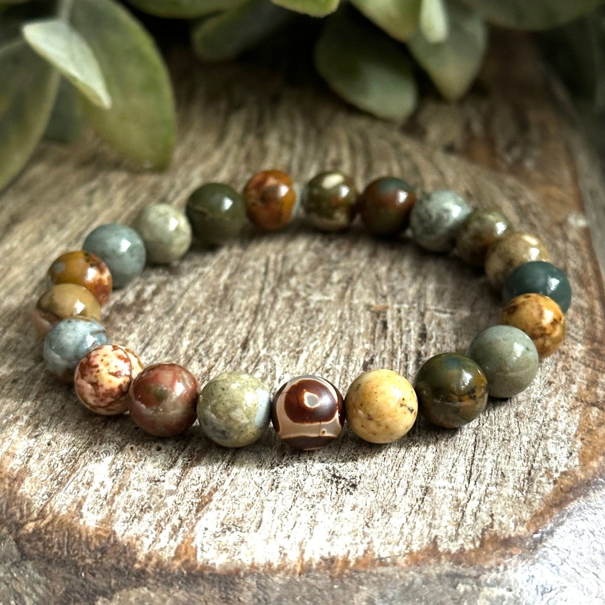 Owyhee Jasper Beaded Bracelet