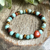 Red Jasper, Tigers Eye Mini Stack Bracelet