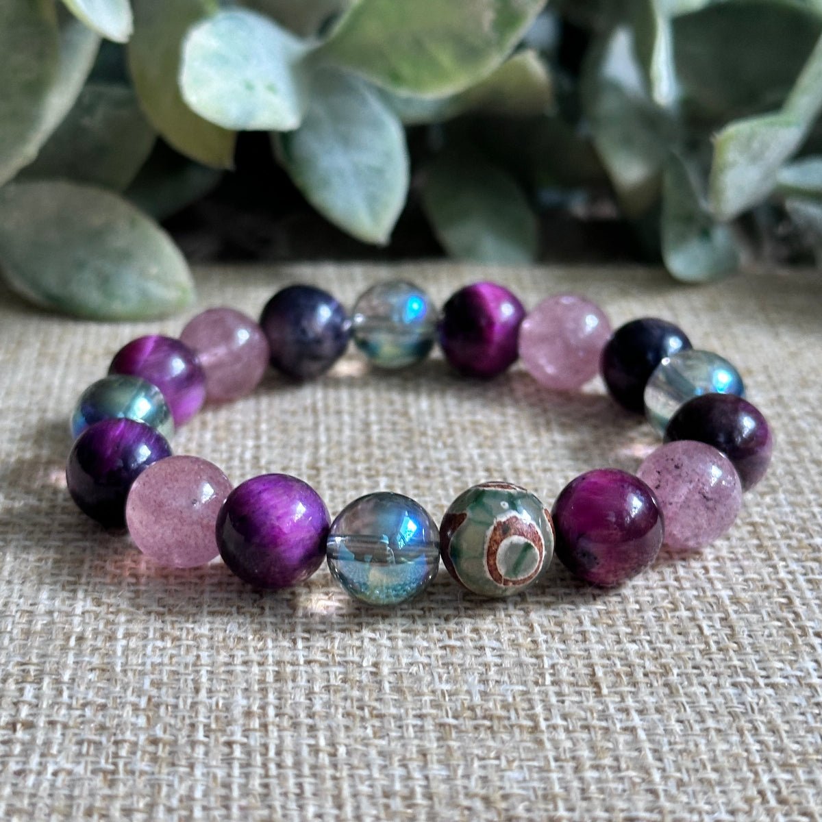 Spiritual healing bracelet for love, clarity, and inner strength