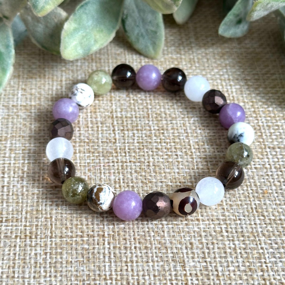 postpartum gemstone bracelet gift for new mom