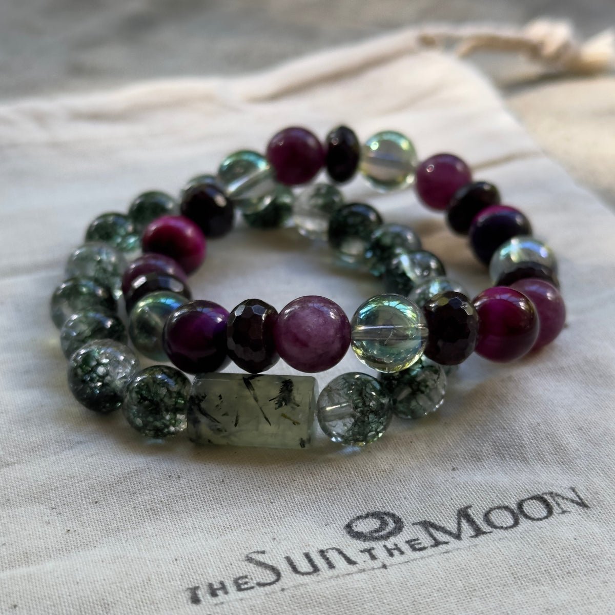 Colorful Gemstone Chunky Stacker Bracelets