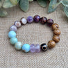 Chunky Gemstone Bracelet for Grounding Protection and Wisdom