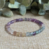 gradient fluorite cube bracelet, fluorite cube gemstone bracelet