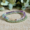 Rainbow Fluorite Bracelet and Green apatite bracelet for women 