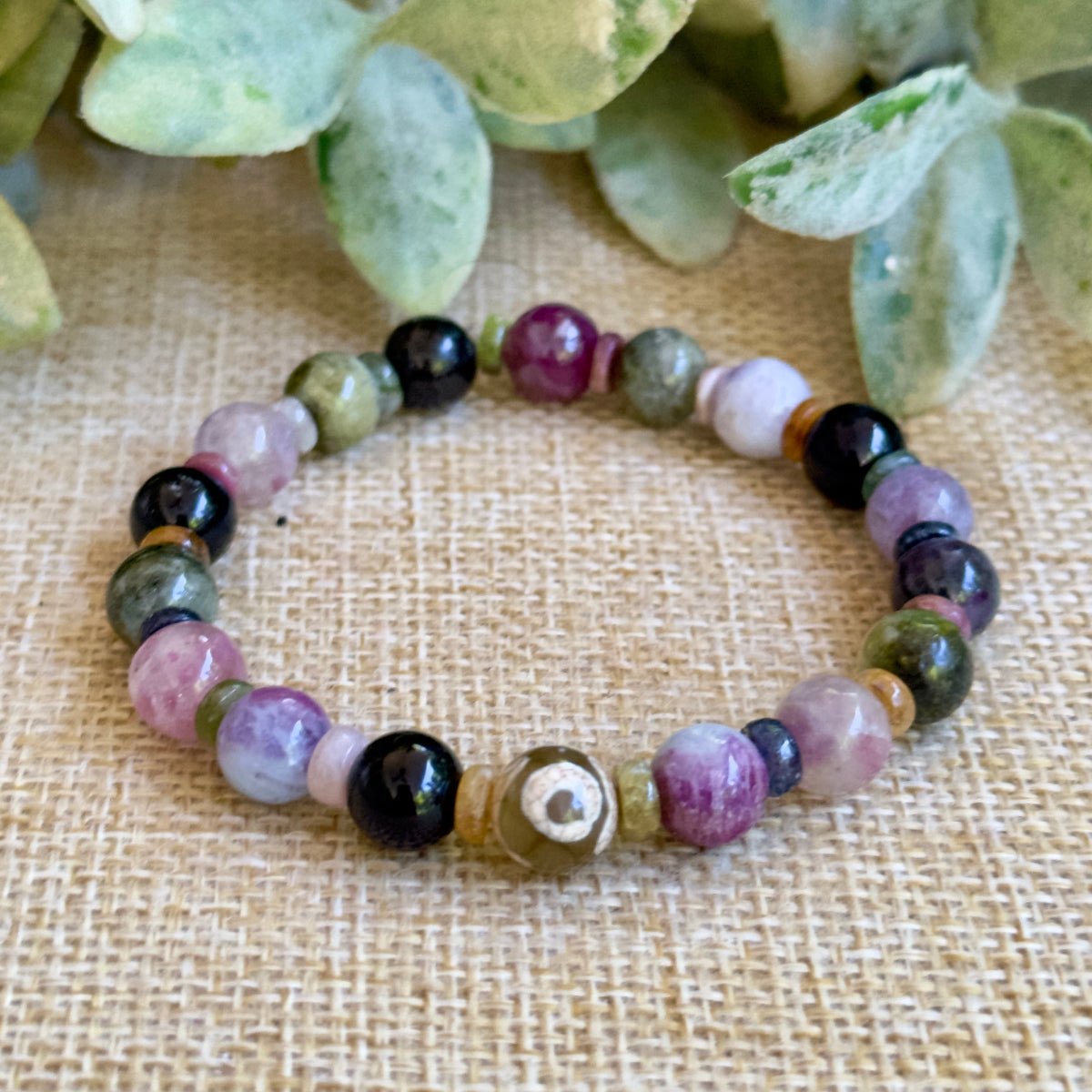 Rainbow Tourmaline Bracelet For Balanced Chakras and energy protection