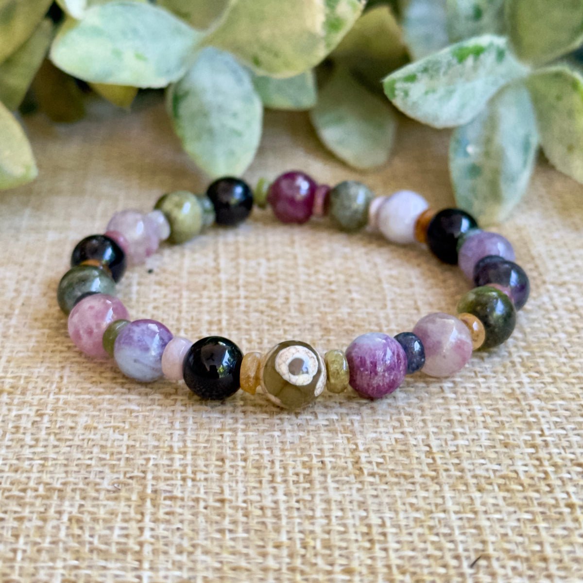 Rainbow Tourmaline Bracelet For Balanced Chakras and energy protection