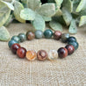 Roots Bracelet in Mosaic Style with Citrine and Jasper Stones