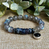 Shadows and Light Chunky Labradorite and Fire Agate Bracelet