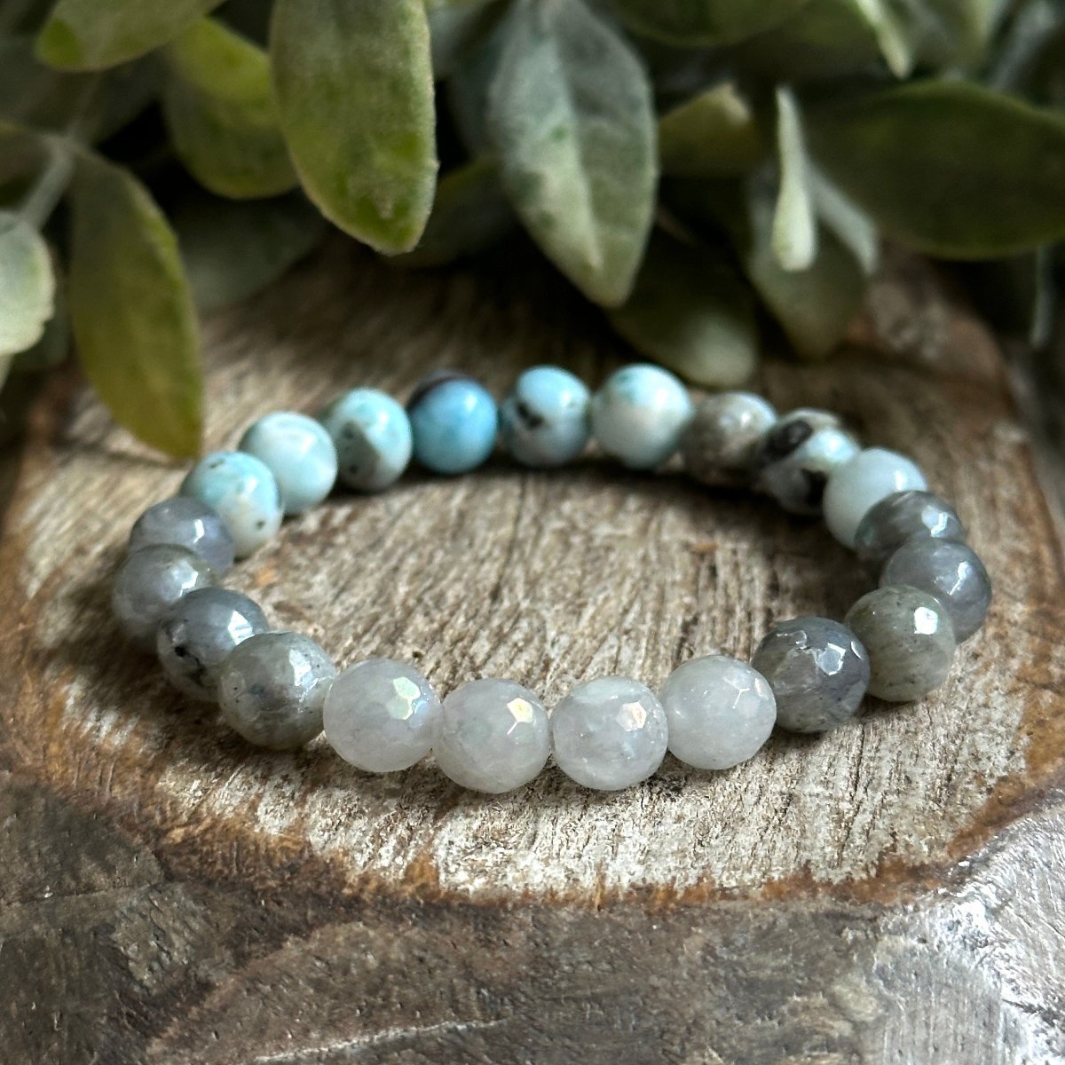 Winter Gemstone Beaded Bracelet