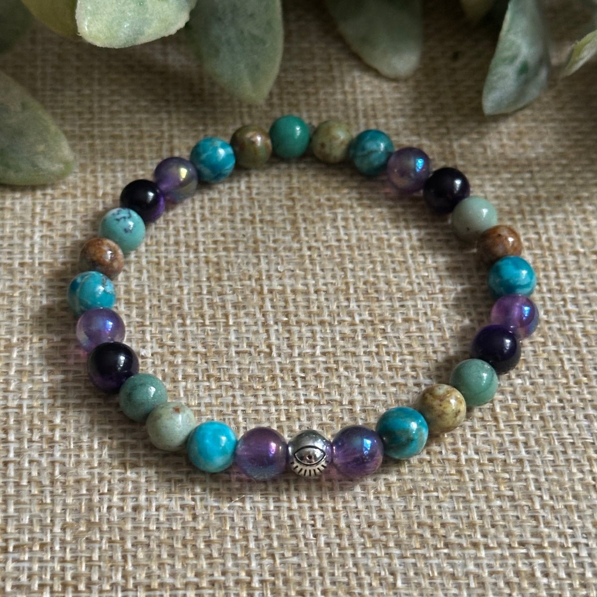 Handmade gemstone bracelet for courage, clarity, and authentic self-expression