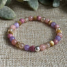 Soul Shine bracelet with Rhodonite heart centerpiece
