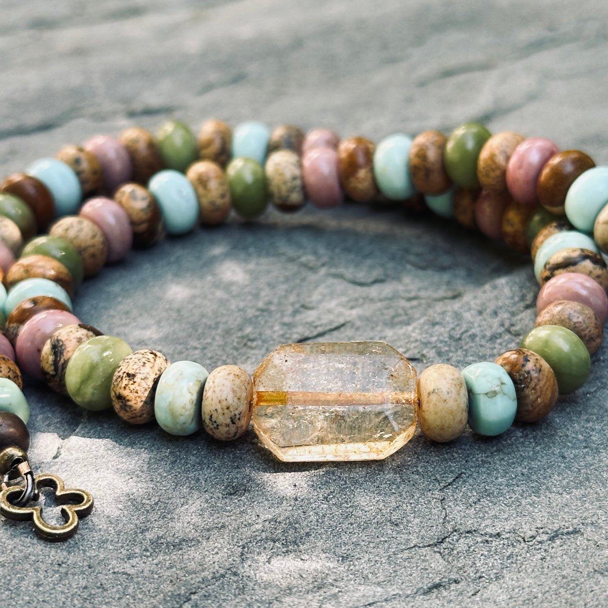 Sunlit Path Citrine Handmade Beaded Necklace