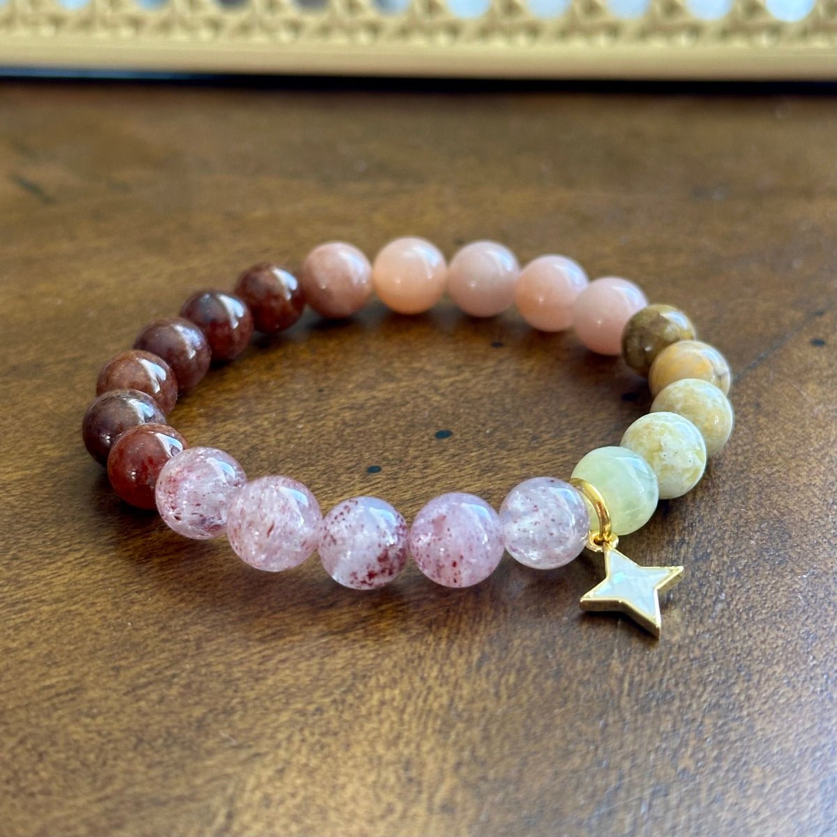 passion project gemstone bracelet with north star charm. Passion Bracelet