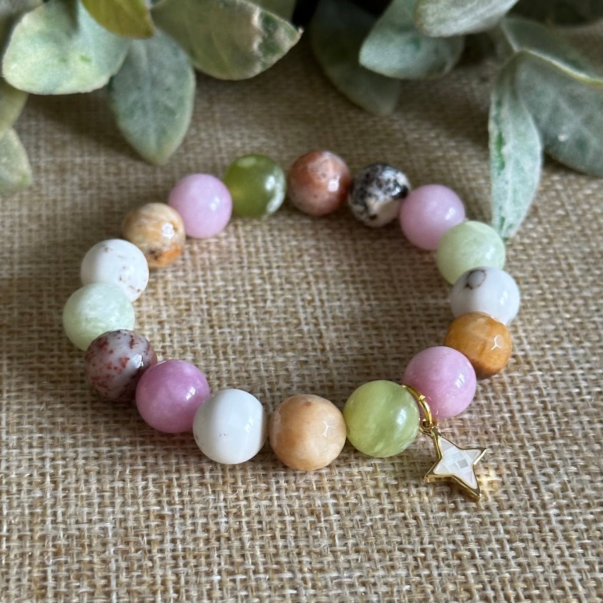 Grounding crystal bracelet for inner compass calm and steady presence