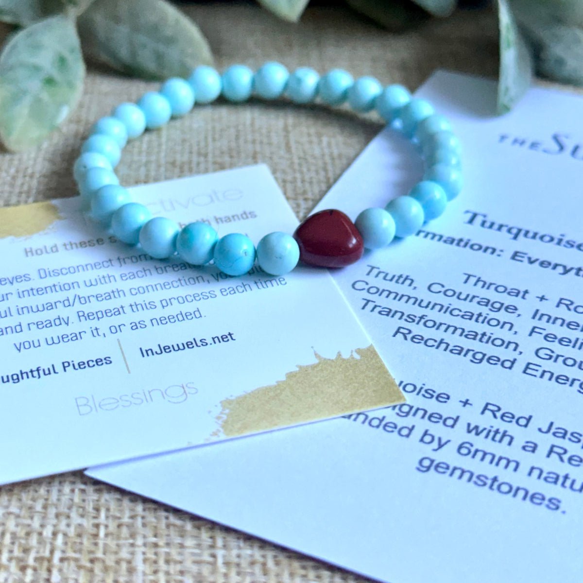 Turquoise Red Jasper Bracelet