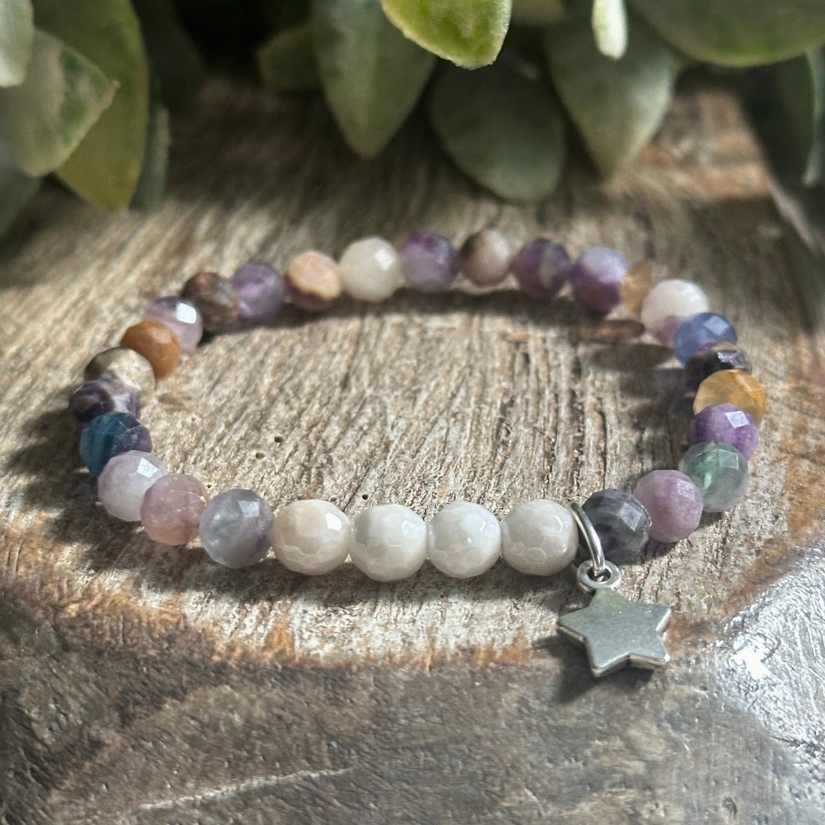 Moonstone And Fluorite bracelet