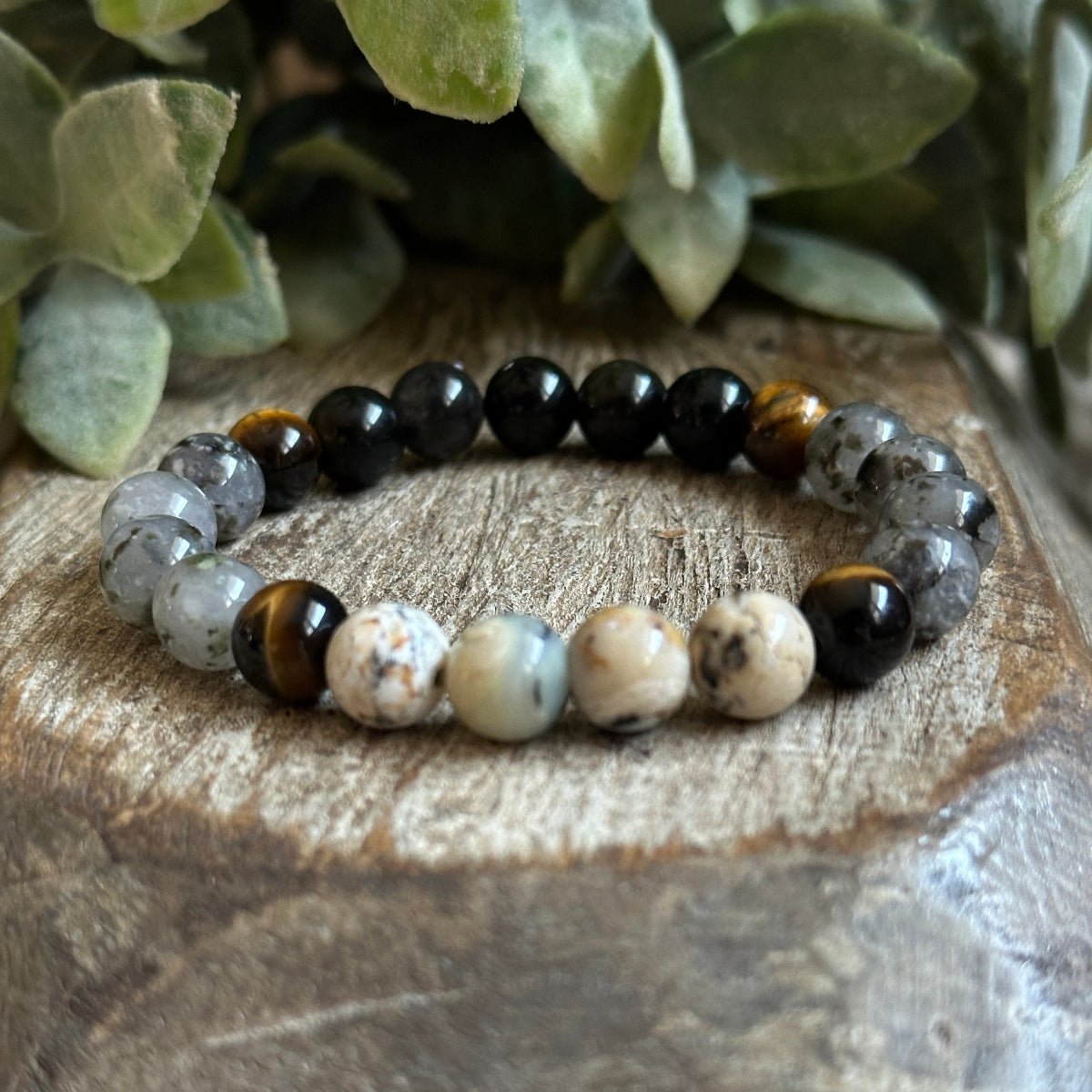 Tiger’s Eye and Golden Obsidian bracelet for confidence and focus