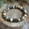 Manifest success gemstone bracelet with Pyrite and Opal