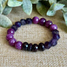 Handcrafted Berry Tone Crystal Bracelet For Motivation Strength And Clarity