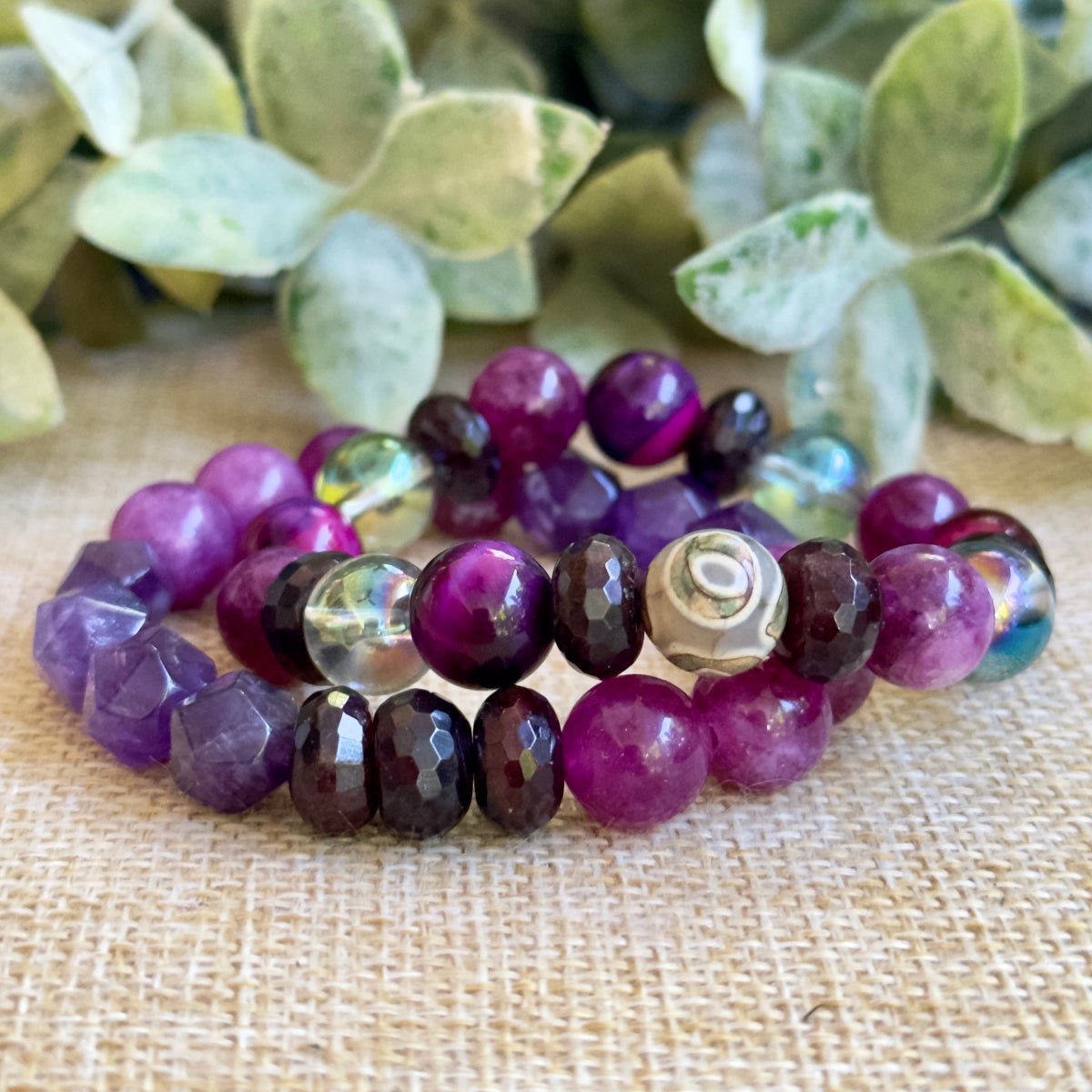 Wild & Free healing crystal bracelet for joy, self acceptance and inner peace