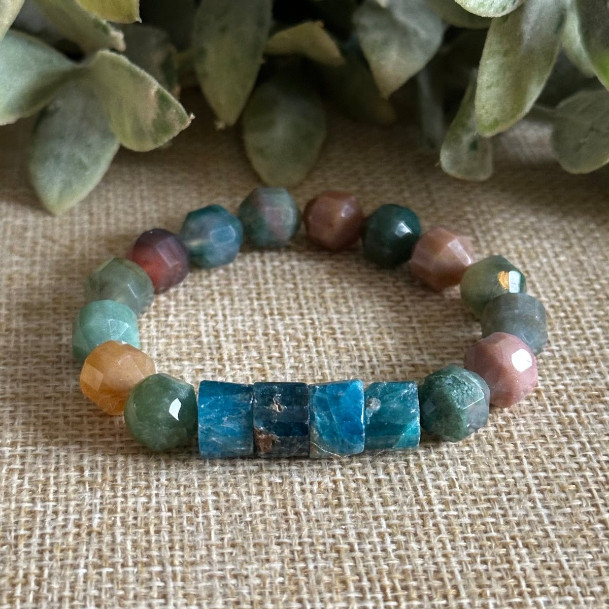 Grounded clarity bracelet with protective hamsa charm